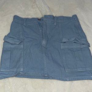 Blue Mini Cargo Skirt